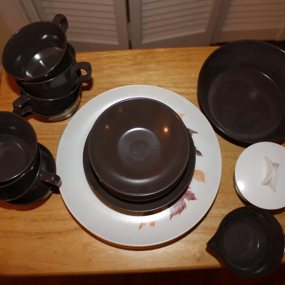 Vintage Allied Chemical Melmac Dinnerware Set - 43 pieces